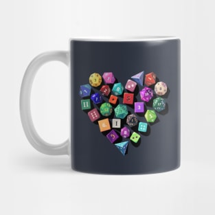 Pen and Paper Dices Heart Mug